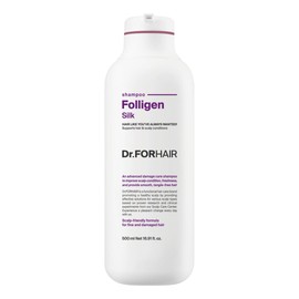 DR.FORHAIR Folligen Silk Shampoo 16.9 Fl Oz 500 Ml Para Adelgazamiento Del Cabello Cutículas Dañadas Cuidado Del Crecimiento Tratamiento Sulfato Libre De Silicona