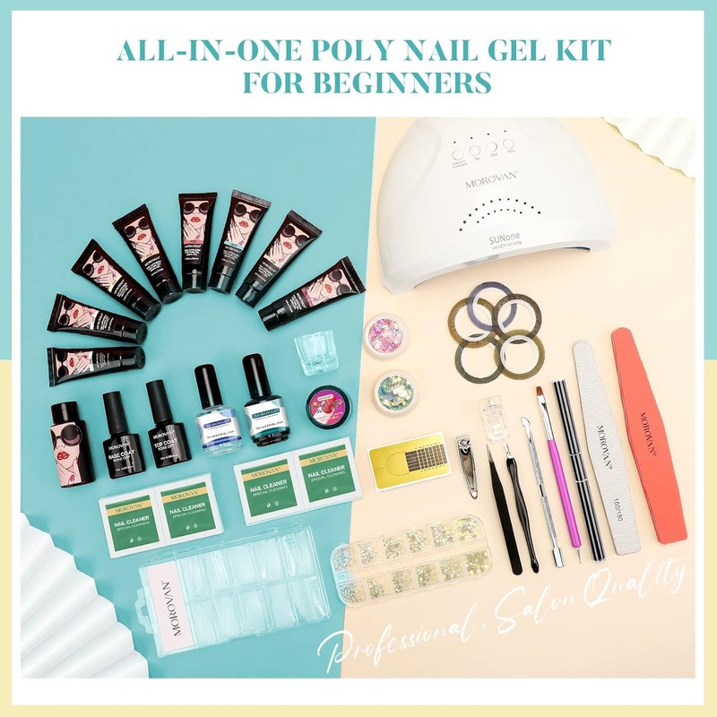 Morovan Poly Nail Gel Kit (Lemon Chiffon)