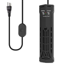 Carefree Fish 100/200/300/500/800W Paladin Aquarium Heater PTC Ceramics Heating Rod Digital LED Intelligent Leaving Water Automatically Stop Heating System for Freshwater and Saltwater No Cooking Fish