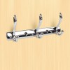 ASelected Stainless Steel Wall Mounted 3 Double Hook Hanger Rail