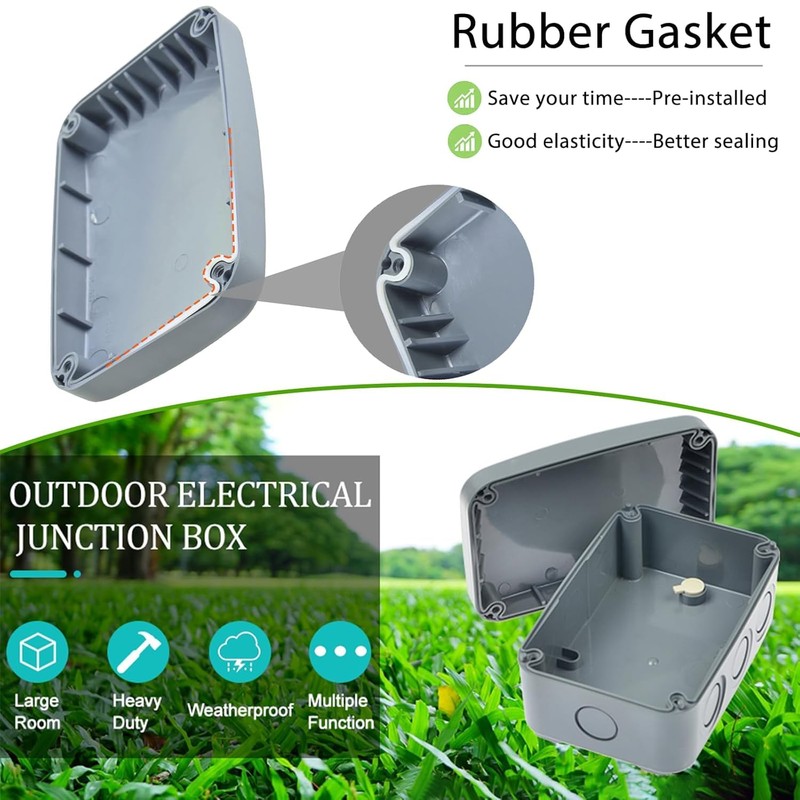 Outdoor Junction Box, Nineleaf IP66 3 Set Weatherproof Electrical Boxes