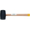 SK11 Wooden Handle Rubber Hammer, 1-1/2 LBS, Black Rubber