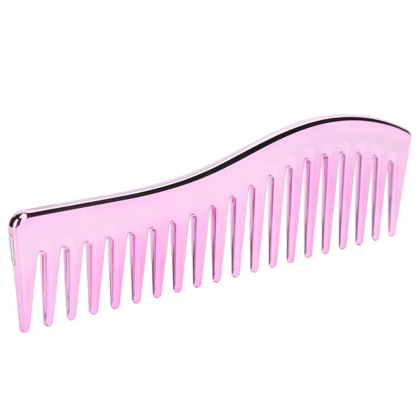 Wide Tooth Combs, No Handle Detangler Comb Women Professional Hair Styling Comb for Curly or Straight Hair Wet or Dry Hair (Purple Pink)