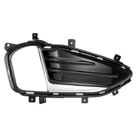 HECASA Right Fog Light Bezel Compatible with 2019-2024 Ford Edge SEL ST Titanium Front Bumper Driving Fog Lamp Cover Trim Passenger Side