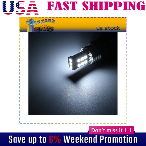 GEARZAAR 3157 LED White Daytime Running Light Bulb DRL for