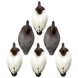 Higdon Outdoors Battleship Canvasback Duck Decoys | Unsinkable with Swivel Heads & Weighted Keels | High-Contrast Visibility| Durable & Easy-Set Floating Design | Foam Filled | 6pk