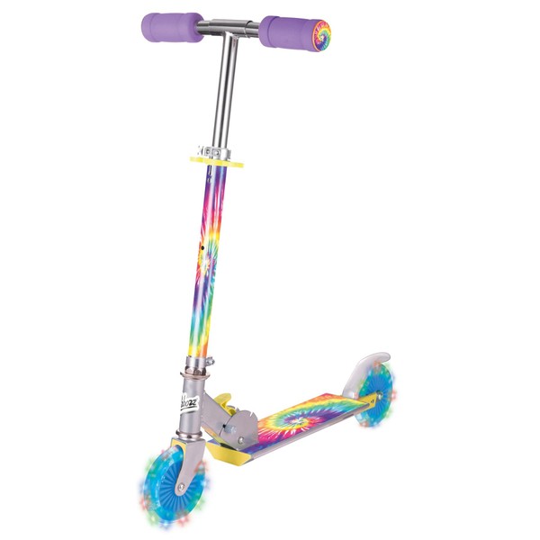 Ozbozz Tie Dye Foldable Scooter - Light UP Wheels -