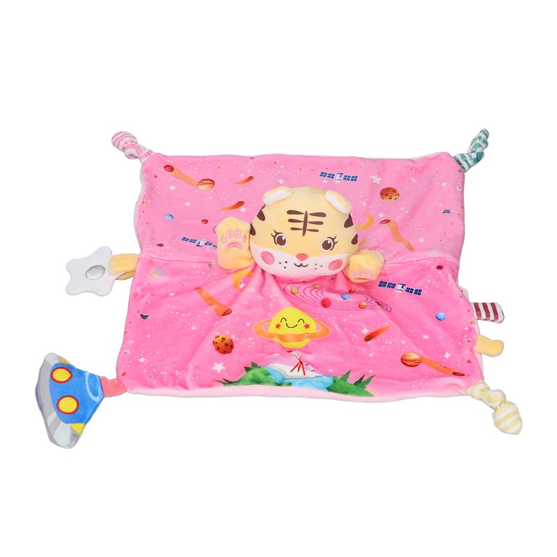 Stuffed Animal Security Blanket Soft Plush Cartoon Cute Tiger Security