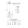 Glassland Pendant Lighting, 1 Light Mini Pendant Light in Brushed