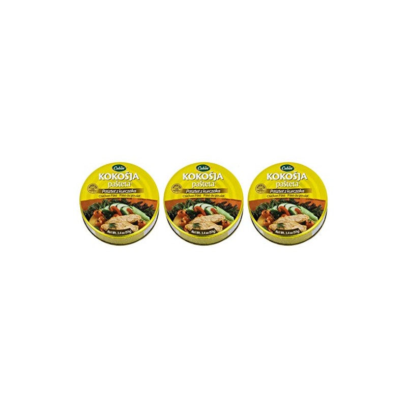 Cekin Chicken Pate Kokosja Pasteta Pack of 3