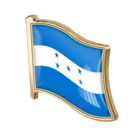 vmcoatdu Honduras Flag Pin Badge International Travel Brooch Metal Alloy Souvenir Pin for Hat Clothes Backpack (Honduras)