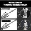 Tap Cutter for Internal and External Thread of Pipes, 2-in-1