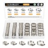 DLOUBLEIY DLOUBLEIY 45PCS Hose Clamp Assortment Kit - Stainless Steel
