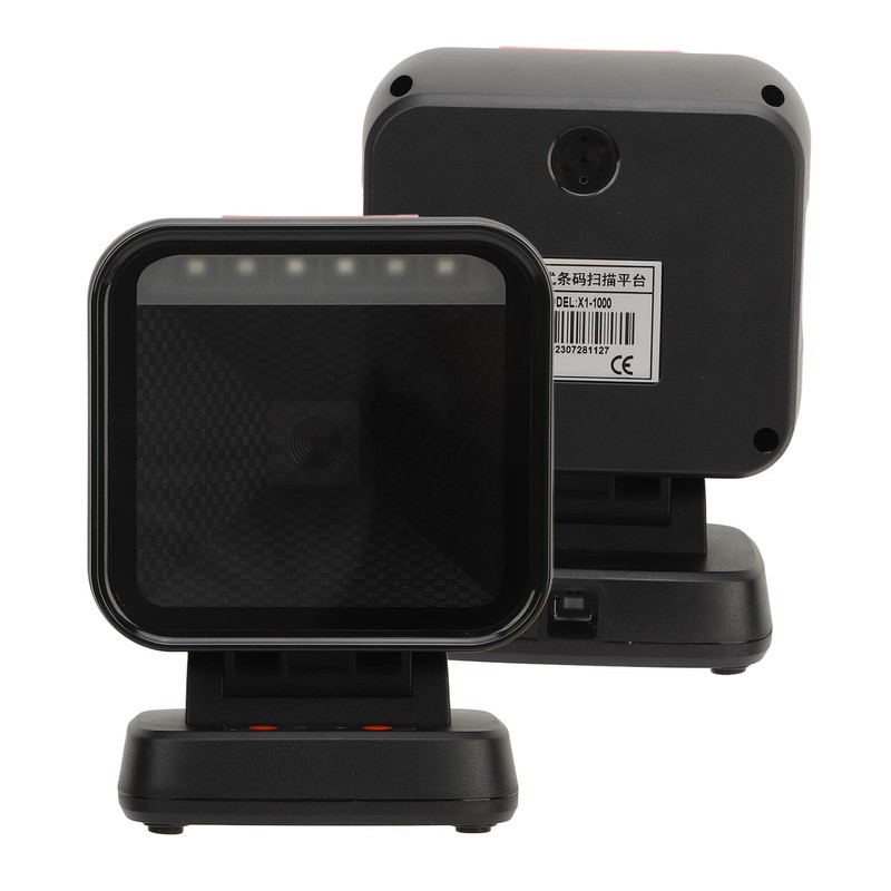 Desktop Barcode Scanner High Scanning Speed Large Window 1D 2D
