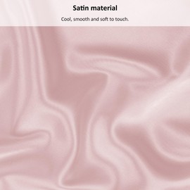 Lirex Satin Fitted Sheet, Luxurious Silky Smooth Polyester Bedding Soft Deep Pocket Bed Sheets Mattress Cover, Twin XL, Light Pink