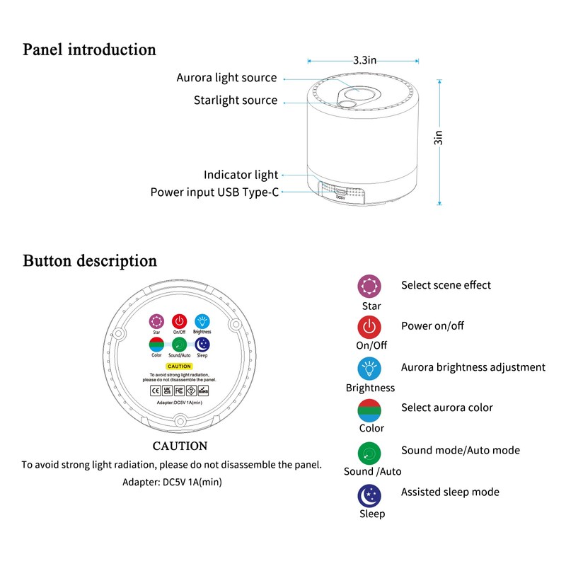 Galaxy Projector, Star Projector for Bedroom, Galaxy Light Projector with
