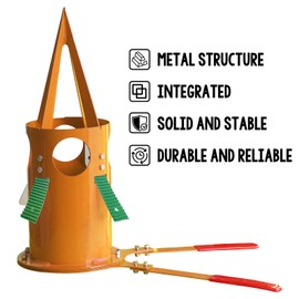 Reinforcement Big Bag Dispenser | Bulk Bag Unloader for Animal Feed, Grain, Fertilizer | Rust-Resistant, Portable for Farm, Warehouse | Yellow