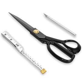 Dressmaker's Fabric Scissors, Tailor Sewing Shears - 9 Inch Heavy Duty Sewing Scissors for Fabric Cutting Leather Dressmaking Comfort Grip Shears Professional Crafting