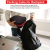 Waterproof Compression Packing Cubes , 3 Layer Extral Large Compression