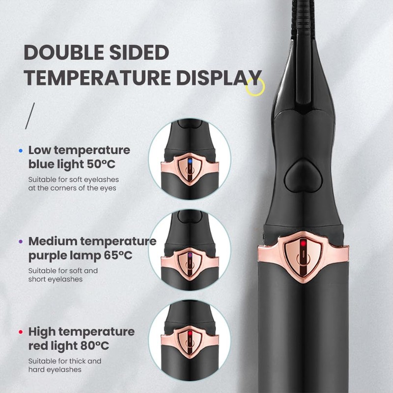 YAWOTA Electric Heated Eyelash Curler - 3 Heating Modes, Fast