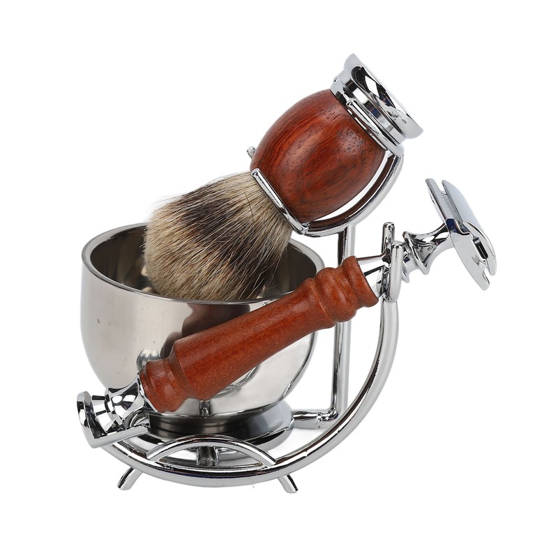 Men Shaving Care Kit with Replacement Blades Manual Beard Trimmer