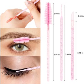 Kit De Extensión De Pestañas De 200 Piezas, Incluye Cepillos Para Pestañas, Cepillos Para Cejas, Aplicadores De Rímel, Pinceles Para Labios, Microcepillos Desechables Para Extensiones De Pestaña