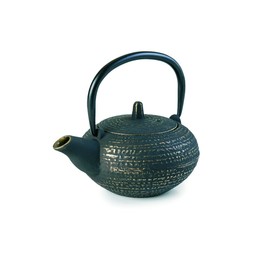 Ibili Olla de té de Hierro Fundido Osaka 0,40 litros, Color Negro y Dorado, Talla única