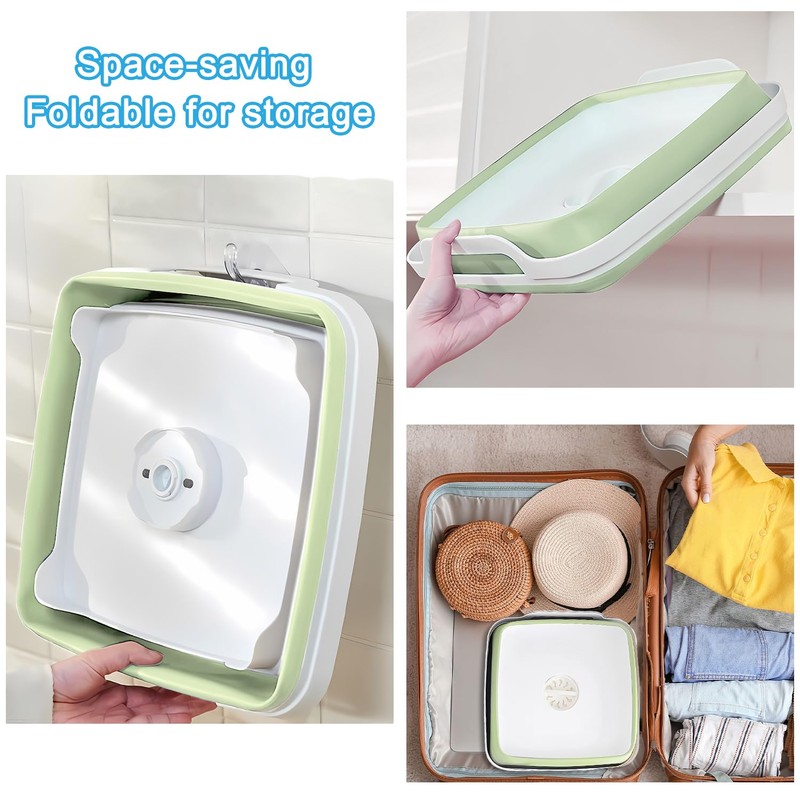 DUOFIRE Foldable Wash Basin 9L（2.37 Gallons） Dish Tub Collapsible Portable