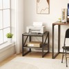End Table with Charging Station, 20 Inch Square Side Table