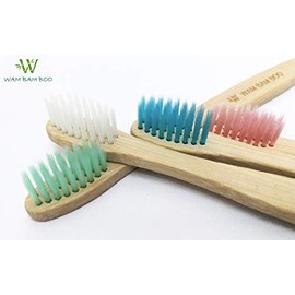 Bamboo Toothbrushes Kids Pack of 4 Kids Bamboo Toothbrushes, Biodegradeable Toddler and Children toothbrushes, ECO Friendly Products, Vegan Friendly, Soft to Medium Bristles
