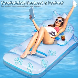 Large Inflatable Swimming Tube for Water Play, Swim Aid Pool Toy (International) cd6 160cm/Blue 5ea