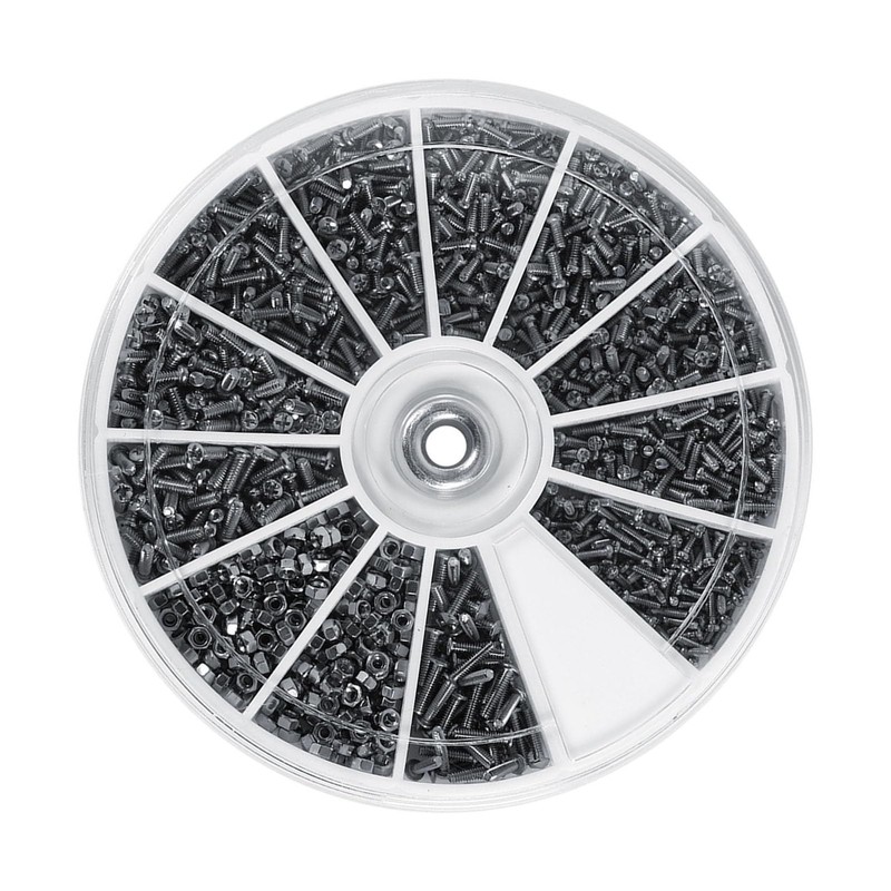 Small Nuts and Screws Assortment Kit, Versatile, 600 Pcs, 12