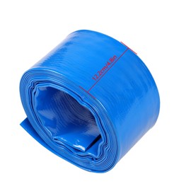 LiGuVCY 3" x 25FT Heavy Duty Pools Backwash Hose, Heavy Duty PVC Water Lay Flat Discharge Hose, Perfect Quality Drain Hose with Two Hose Collets Blue