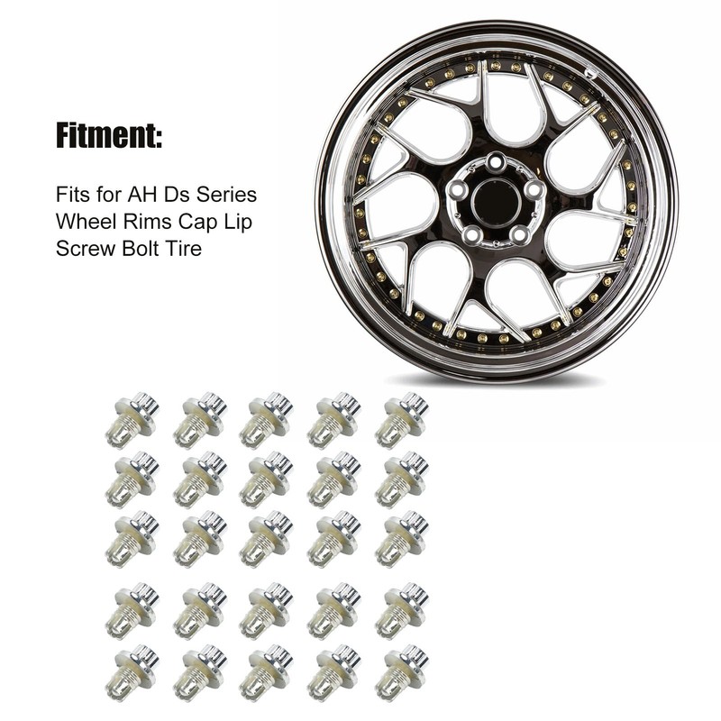 Tyre and Accessories 25pcs Wheel Rivets Lip Rivets Nuts for