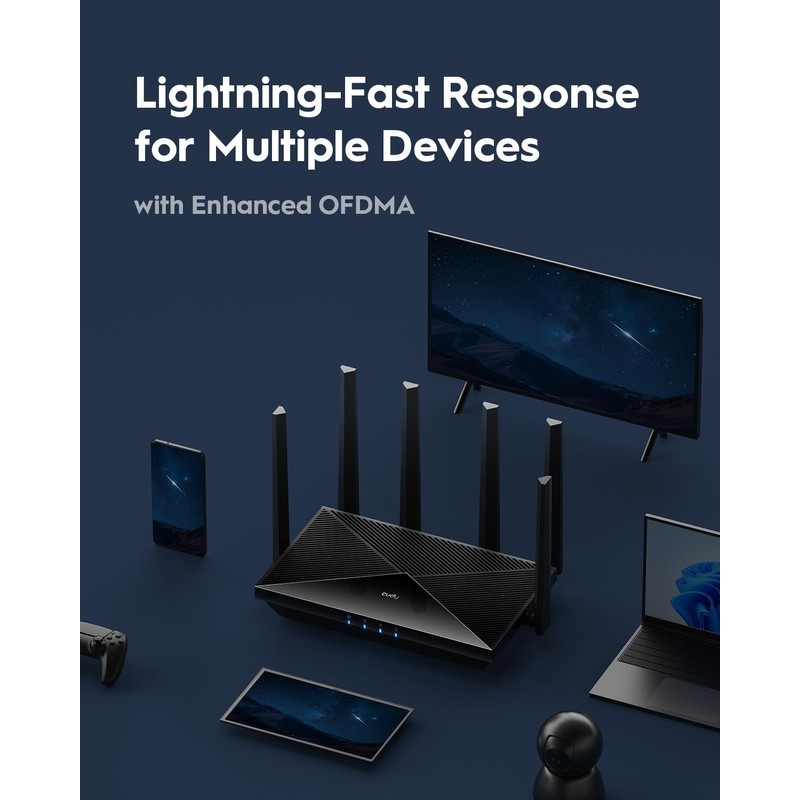 Cudy BE6500 WiFi 7 Router Dual Band Gaming Router, 2.5G
