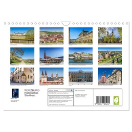 WÜRZBURG Historisches Stadtherz (Wandkalender 2026 DIN A4 quer), CALVENDO Monatskalender: Sommerliche Impressionen aus Unterfranken (CALVENDO Orte)