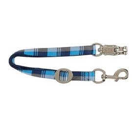 Dover Saddlery Equestrian Plaid Trailer Tie - Purple/Grey Plaid