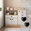 Mimhooy 4 Pack Black Ceramic Drawer Knobs Decorative Cabinet Knobs,