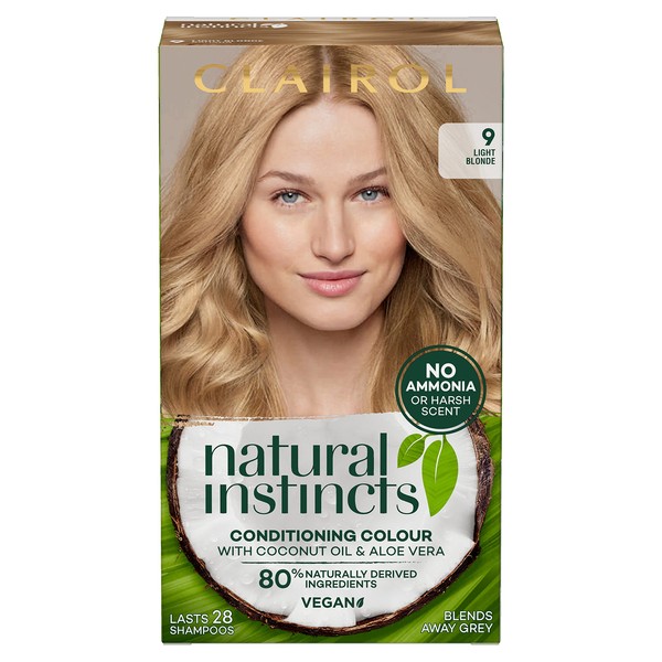 Clairol Natural Instincts Semi-Permanent Hair Colour No Ammonia 9 Light Blonde