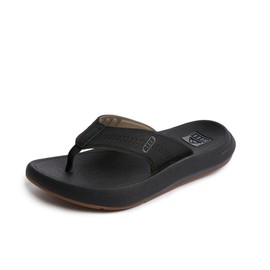 REEF Mens Sandals, Cruiser, Black/Grey, 12