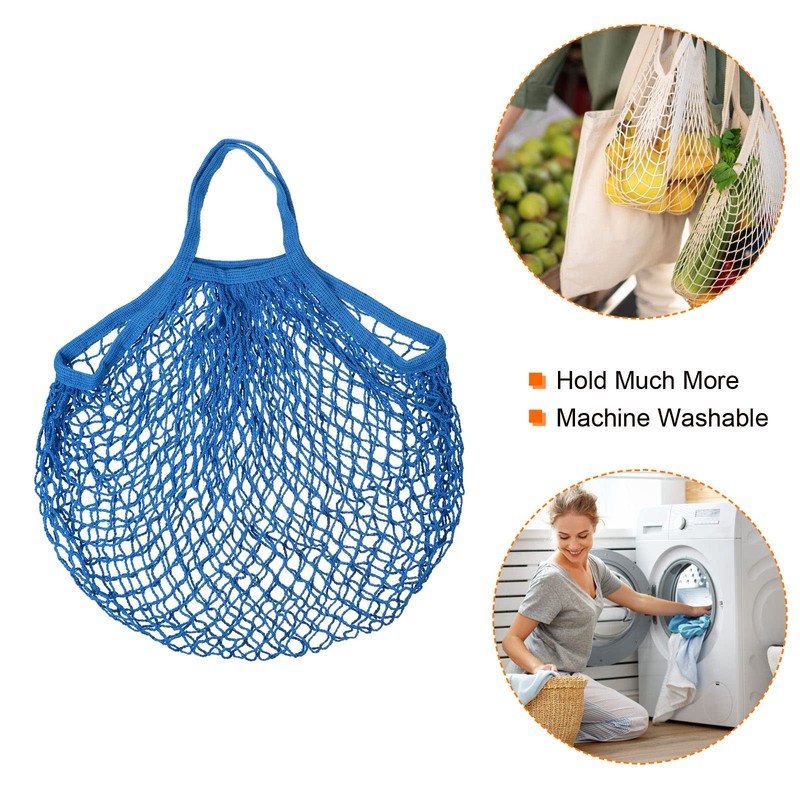 sourcing map Cotton Mesh Bag, 15x13.8 Reusable Washable Mesh Net
