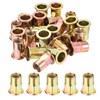 sourcing map 25Pcs Half Hex Body Flange Rivet Nut, M8
