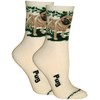 Wheel House Designs Fawn Pug Designer Socks / Ladies 9-11