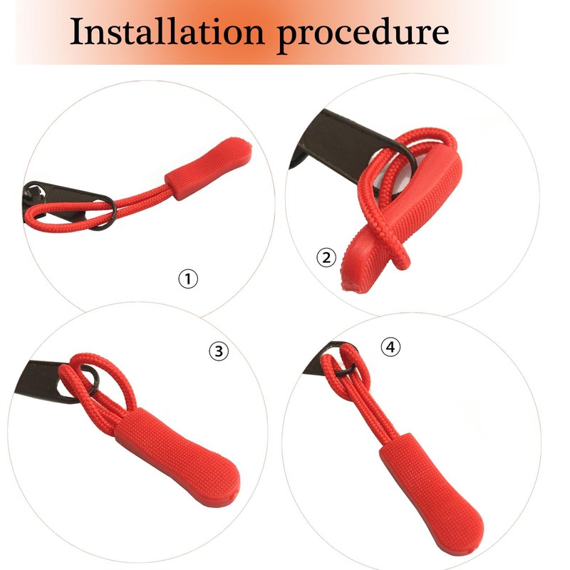 Fbshicung 10 Pcs Zipper Pull Replacemen Tab Heavy Duty Zipper