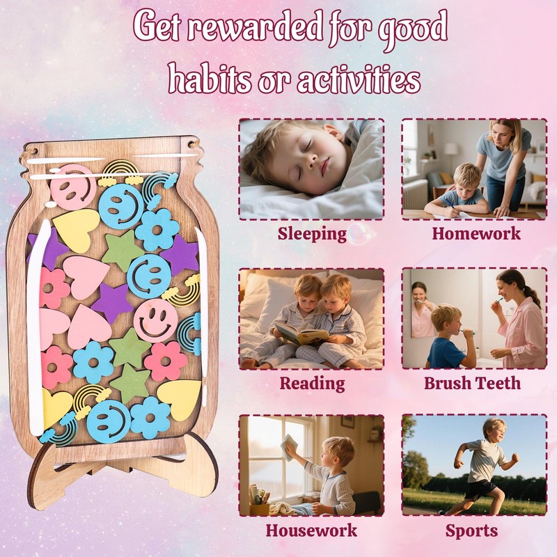2 Pcs Star Jar Reward System for Kids - Effective