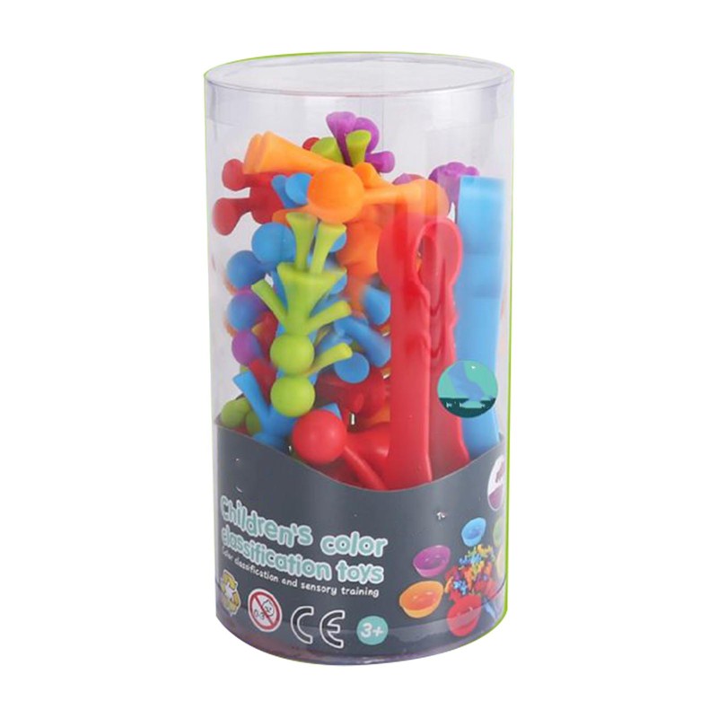 Toddler Color Classification Toys Dinosaurs Toy with Bowls and Clamps