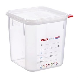 Araven Squared Transparent Container Polypropylene - 4Ltr with Lid 195x195x190
