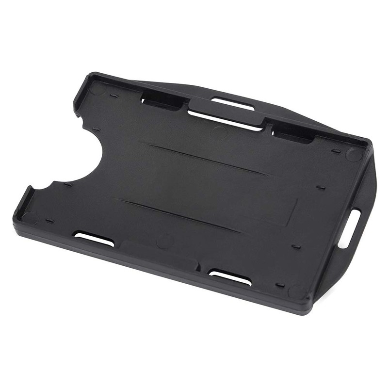 Pawfly 2 Card ID Badge Holder 2 Sided Black Rigid