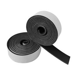 Non Slip Furniture Pads, 2 Rolls 1x60 Inches Adhesive Foam Tape, Neoprene Foam Strips for Furniture, Couch, Bed, Drawer, Door, Hardwood Floor, Appliances
