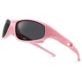 Pro Acme TR90 Unbreakable Polarized Sports Sunglasses for Kids Boys and Girls Children Youth Sunglasses for Age 3-12 (All Pink)
